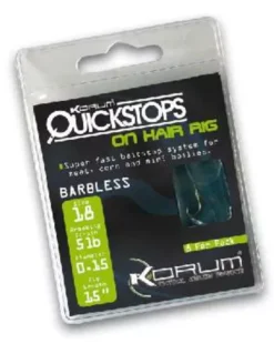 4" KORUM HAIR RIGS WITH QUICKSTOPS SIZE 14 (10)