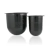 Frenzee Soft Pots Pack Of 2 + Lids (Clear/Black)