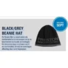 Preston Black Grey Beanie Hat/Muts
